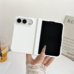 For iPhone Fold Case Skin Touch Folding Phone PC Cover with Hinge Protection