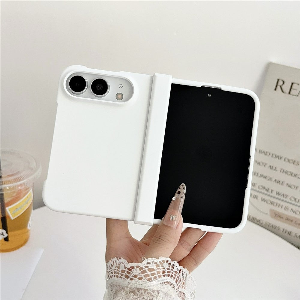 For iPhone Fold Case Skin Touch Folding Phone PC Cover with Hinge Protection