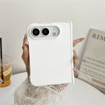 For iPhone Fold Case Skin Touch Folding Phone PC Cover with Hinge Protection