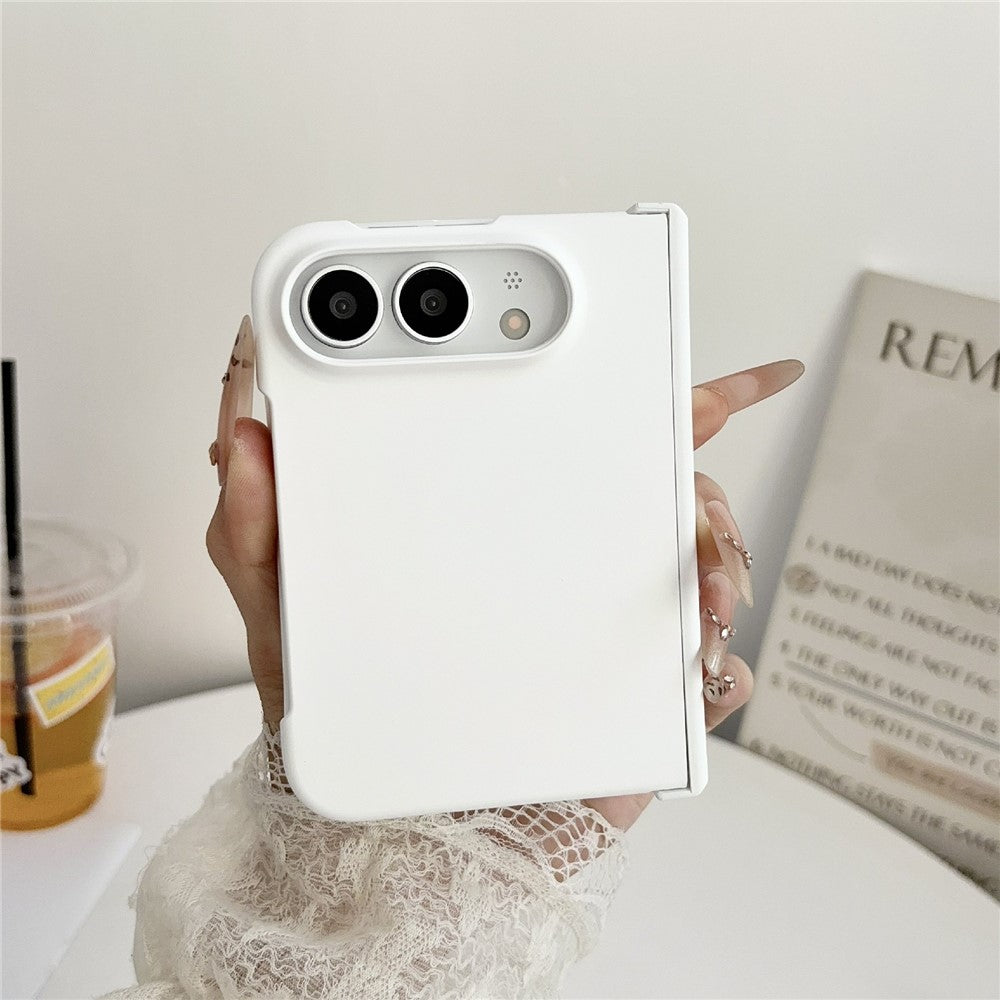For iPhone Fold Case Skin Touch Folding Phone PC Cover with Hinge Protection