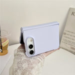 For iPhone Fold Case Skin Touch Folding Phone PC Cover with Hinge Protection