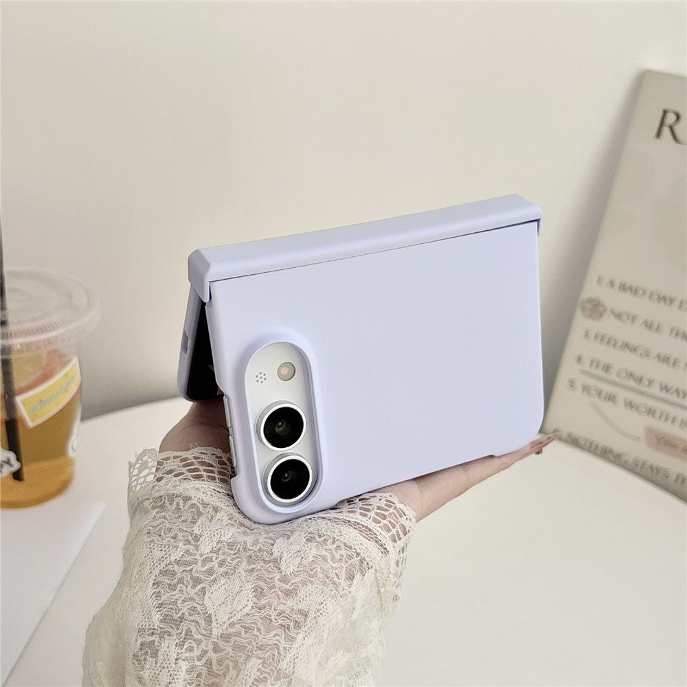 For iPhone Fold Case Skin Touch Folding Phone PC Cover with Hinge Protection