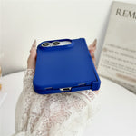 For iPhone Fold Case Skin Touch Folding Phone PC Cover with Hinge Protection