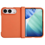 For iPhone Fold Case Skin Touch Folding Phone PC Cover with Hinge Protection