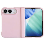 For iPhone Fold Case Skin Touch Folding Phone PC Cover with Hinge Protection