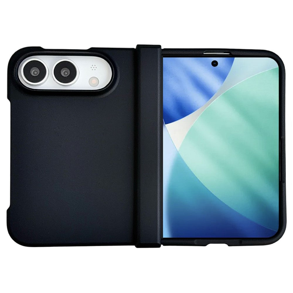 For iPhone Fold Case Skin Touch Folding Phone PC Cover with Hinge Protection