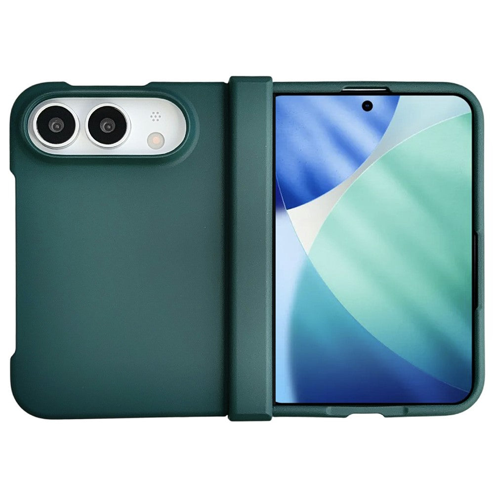 For iPhone Fold Case Skin Touch Folding Phone PC Cover with Hinge Protection