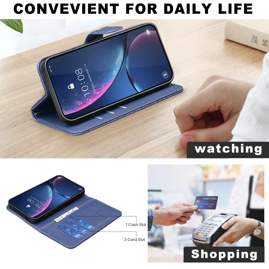 BINFEN COLOR för Xiaomi Redmi Note 17 4G (Global) / Note 17 5G (Global) / Note 17 (Indien/Kina) 5G BF Style-14-skal med rombiskt läderfodral och stativ