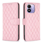 BINFEN COLOR för Xiaomi Redmi Note 17 4G (Global) / Note 17 5G (Global) / Note 17 (Indien/Kina) 5G BF Style-14-skal med rombiskt läderfodral och stativ