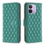 BINFEN COLOR BF Style-14-etui til Xiaomi Redmi Note 17 Pro Max 5G / Xiaomi Redmi Note 17 Pro+ 5G, rhombus-mobilcover i læder med stativ