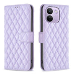 BINFEN COLOR BF Style-14-etui til Xiaomi Redmi Note 17 Pro Max 5G / Xiaomi Redmi Note 17 Pro+ 5G, rhombus-mobilcover i læder med stativ
