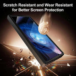 For Samsung Galaxy Z Fold8 Ultra Magnetic Case Hinge Protection PU Leather Coated PC Phone Cover with HD Tempered Glass Screen Protector