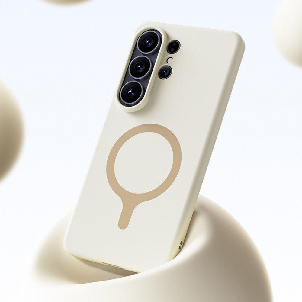 Samsung Galaxy S25 Ultra Magnetiskt Skal Stötsäkert Hudvänligt Mjukt TPU mobilskal
