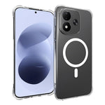 WANLONFENG för Xiaomi Redmi Note 17 4G (Global) / Note 17 5G (Global) / Note 17 (Indien/Kina) 5G WL1-serien 2,0 mm magnetiskt skal, genomskinligt TPU-bakstycke med 2 st. skärmfilmer