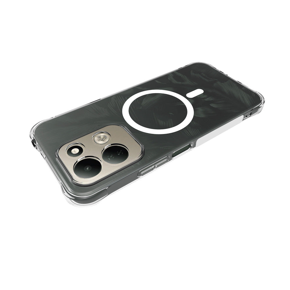 WANLONFENG för Xiaomi Redmi 17 5G / Xiaomi Redmi 17 4G WL1-serien 2,0 mm magnetiskt skal, genomskinligt TPU-mobilbakstycke med 2 st. skärmfilmer