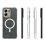 WANLONFENG för Xiaomi Redmi 17 5G / Xiaomi Redmi 17 4G WL1-serien 2,0 mm magnetiskt skal, genomskinligt TPU-mobilbakstycke med 2 st. skärmfilmer