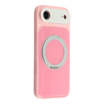 For iPhone Air Case Magnetic Rotating Kickstand Colorblock Design PC + TPU Phone Cover