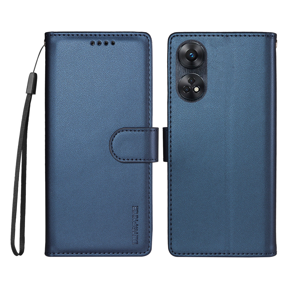 BETOPNICE for Oppo A17k 4G / Oppo A17 4G 006 Case RFID Blocking Wallet Stand Leather Phone Cover with Wrist Strap