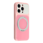 Til iPhone 16 Pro Cover Magnetisk Roterende Stander Farveblok Design PC + TPU Telefoncover