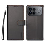 BETOPNICE för Xiaomi Redmi K90 Pro Max 5G / Xiaomi Poco F8 Ultra 006 Skal RFID-blockerande plånboksfodral i läder med handledsrem