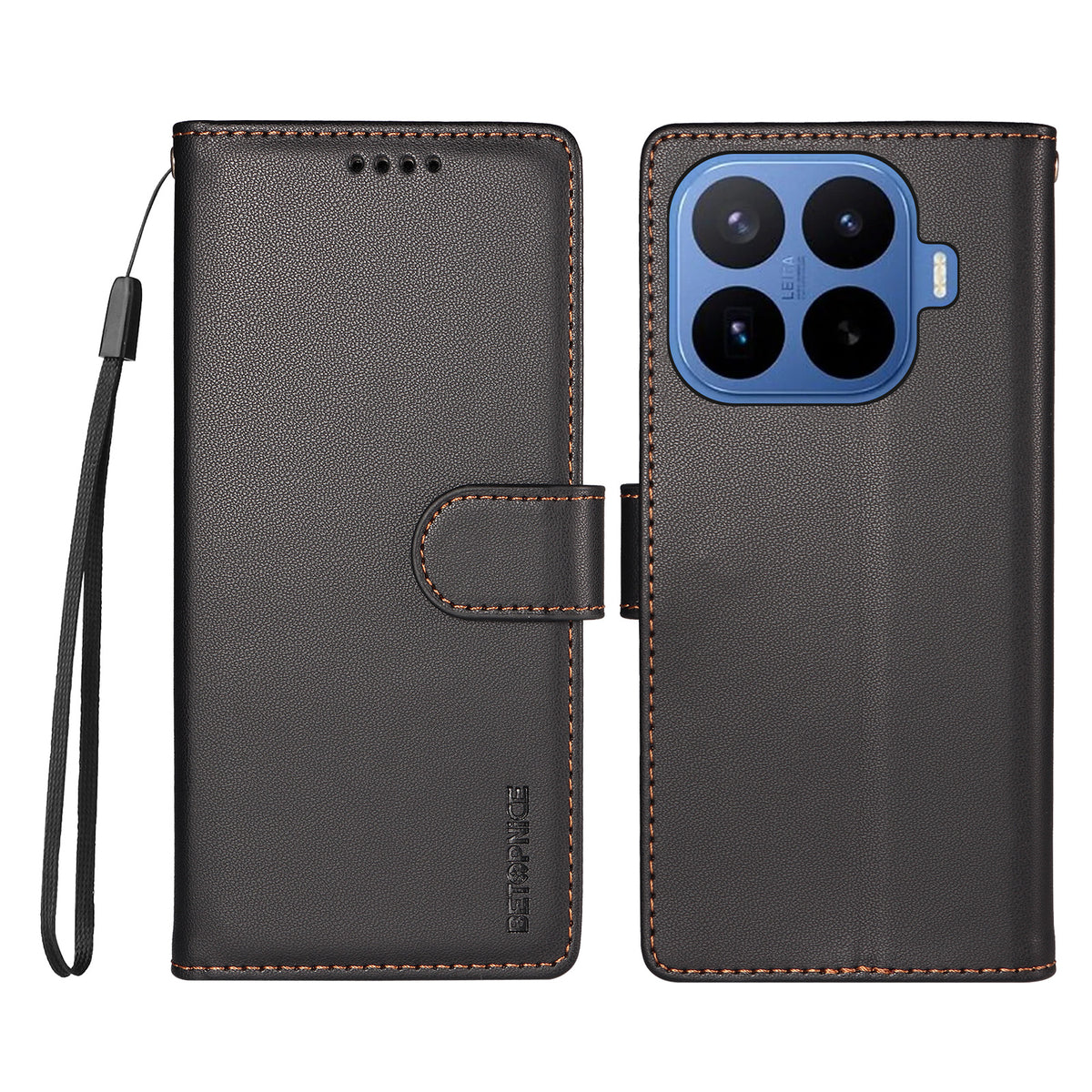 BETOPNICE for Xiaomi 17T 006 Case RFID Blocking Wallet Stand Leather Phone Cover with Wrist Strap