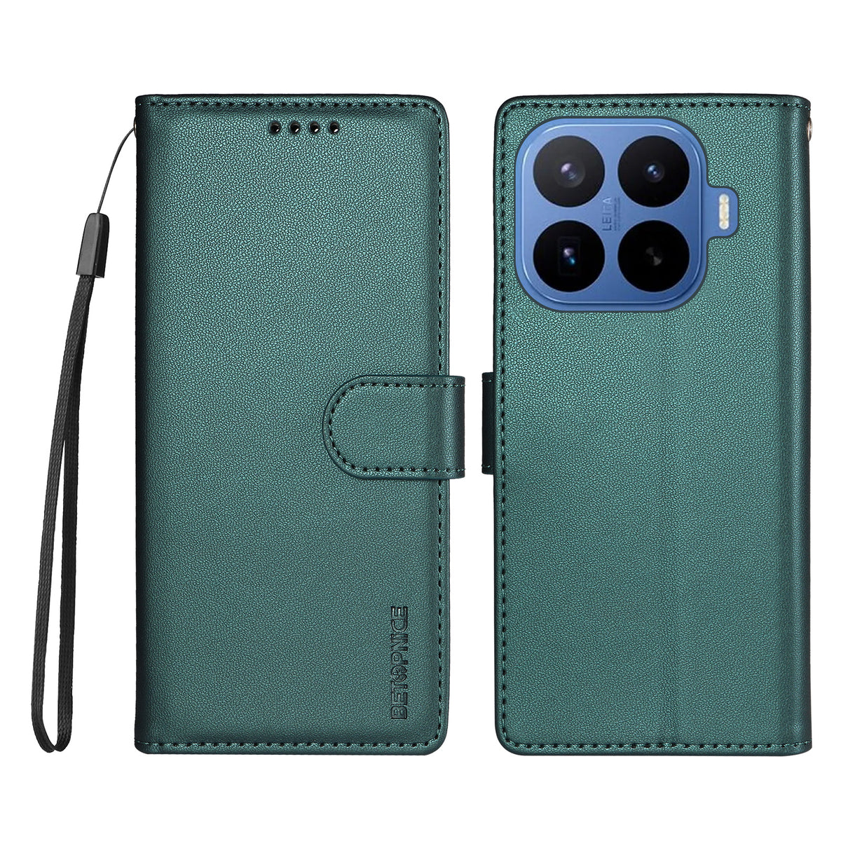 BETOPNICE for Xiaomi 17T 006 Case RFID Blocking Wallet Stand Leather Phone Cover with Wrist Strap
