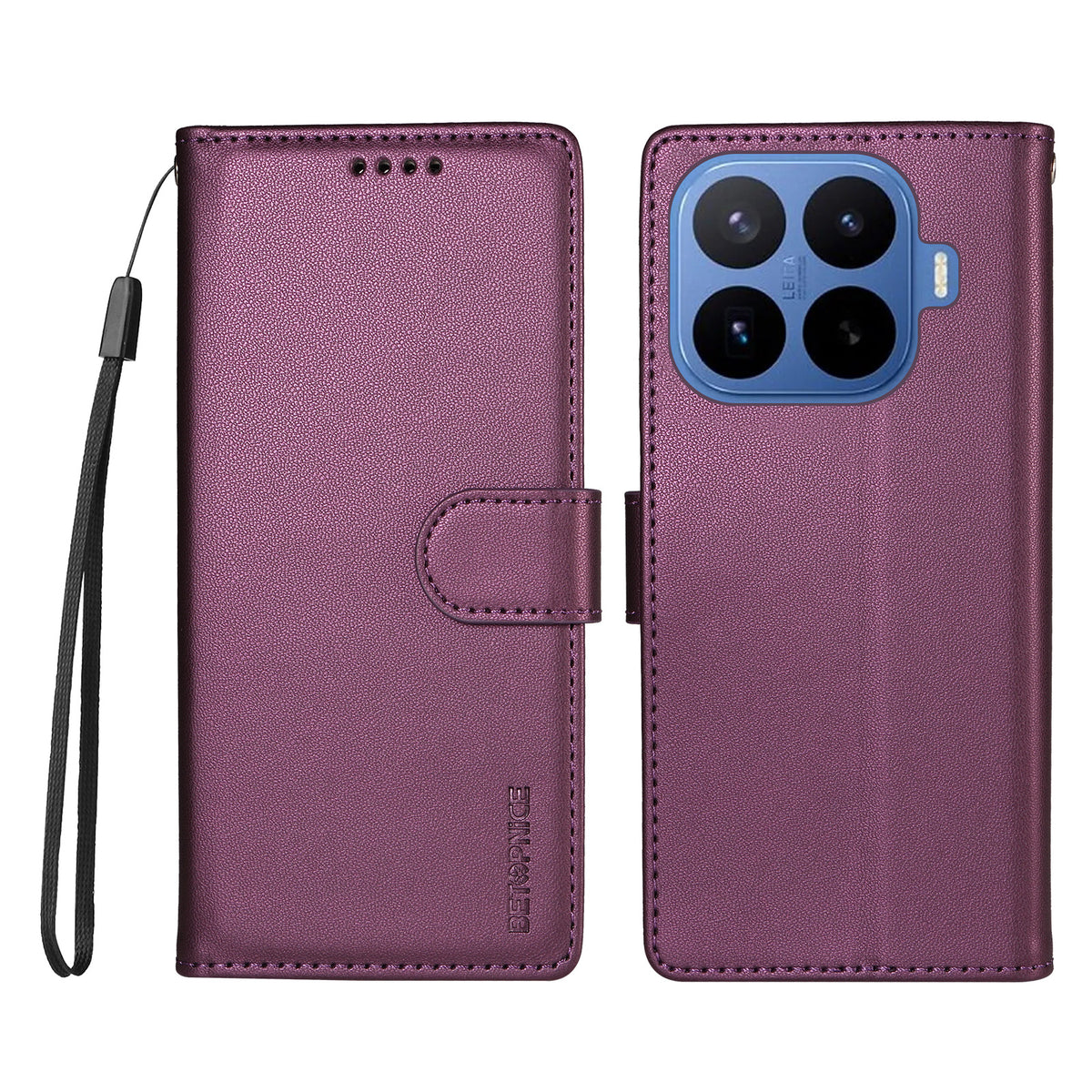 BETOPNICE for Xiaomi 17T 006 Case RFID Blocking Wallet Stand Leather Phone Cover with Wrist Strap