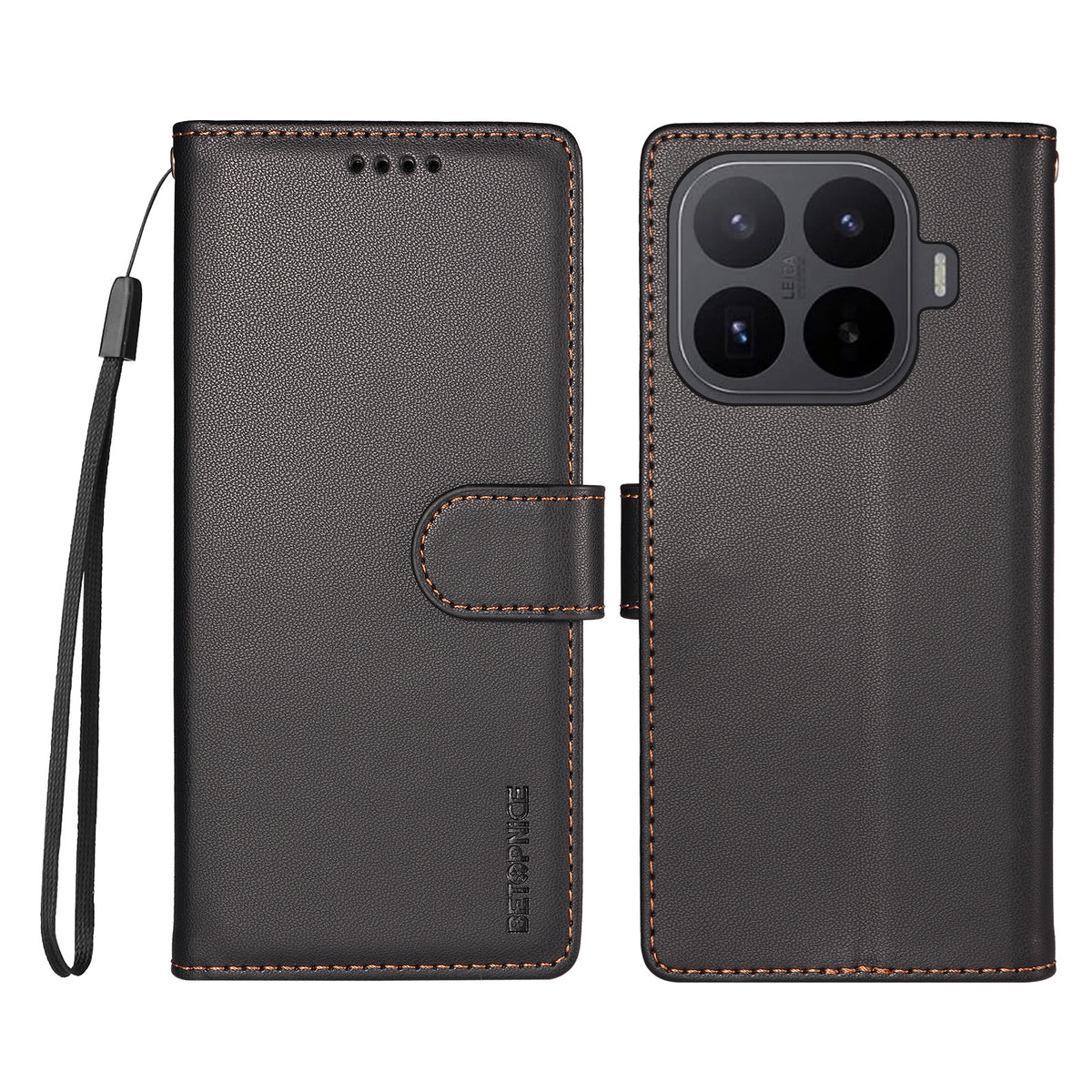BETOPNICE för Xiaomi 17T Pro 006-skal RFID-blockerande plånboksfodral i läder med handledsrem