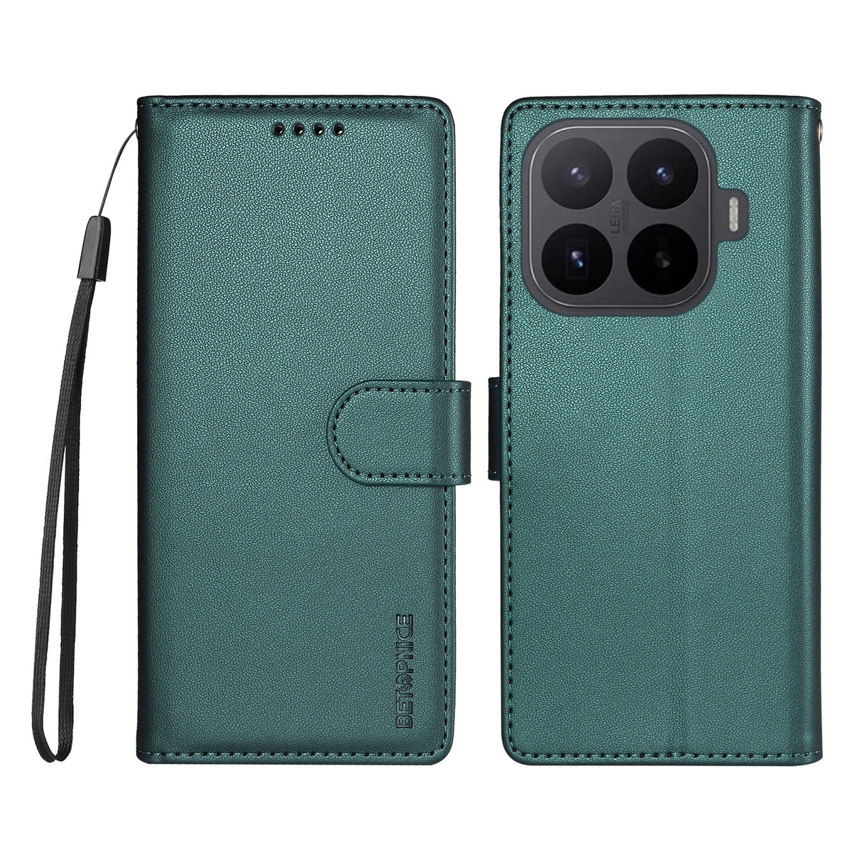 BETOPNICE för Xiaomi 17T Pro 006-skal RFID-blockerande plånboksfodral i läder med handledsrem