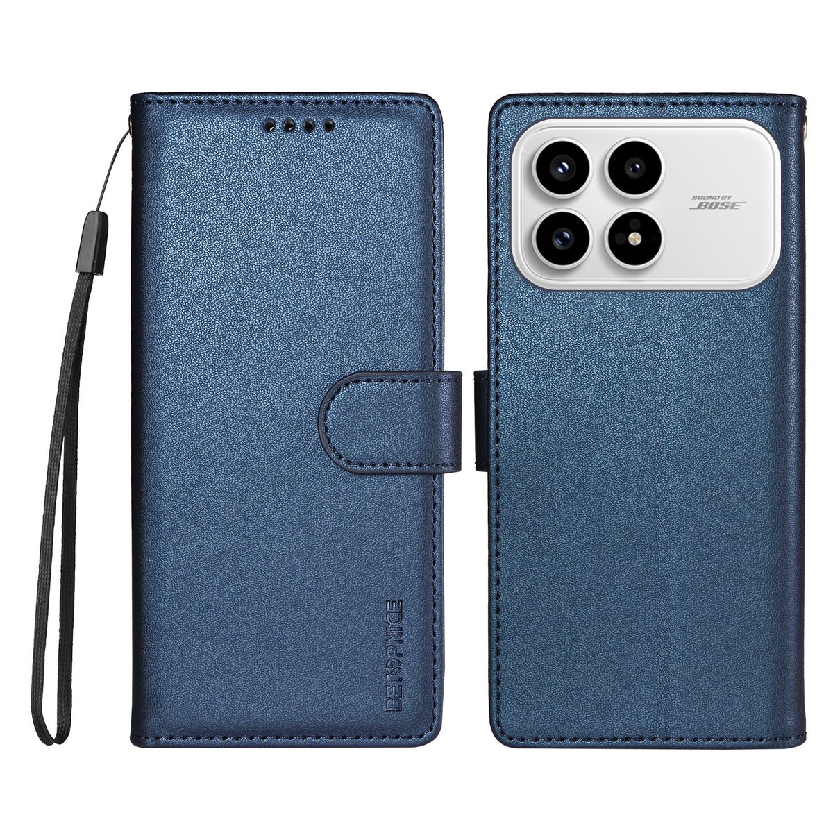 BETOPNICE för Xiaomi Poco F8 Pro 5G / Xiaomi Redmi K90 5G 006 Skal RFID-blockerande plånboksfodral i läder med handledsrem