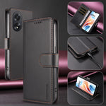 BETOPNICE for Oppo A18 4G / Oppo A38 4G 006 Case RFID Blocking Wallet Stand Leather Phone Cover with Wrist Strap