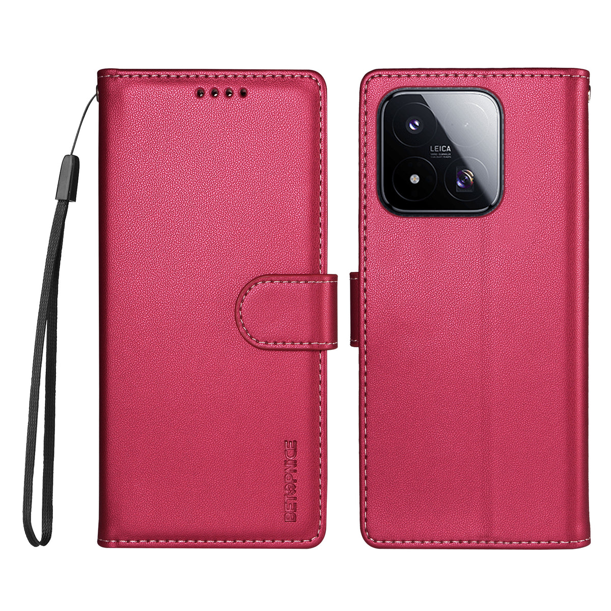 BETOPNICE for Xiaomi 17 Max 006 Case RFID Blocking Wallet Stand Leather Phone Cover with Wrist Strap