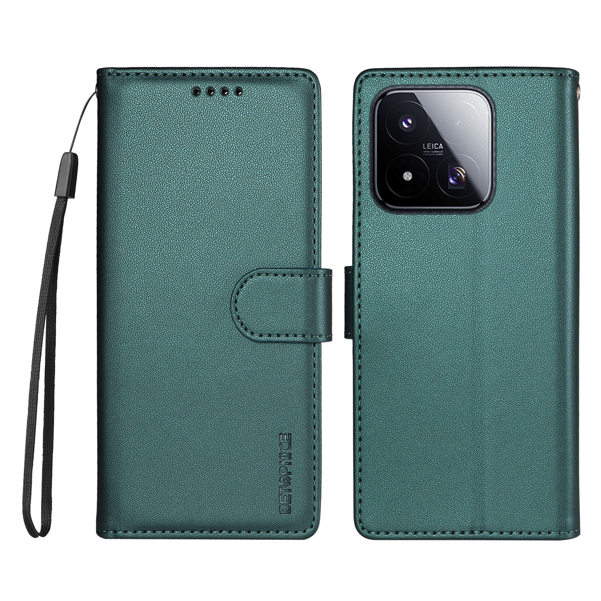 BETOPNICE for Xiaomi 17 Max 006 Case RFID Blocking Wallet Stand Leather Phone Cover with Wrist Strap