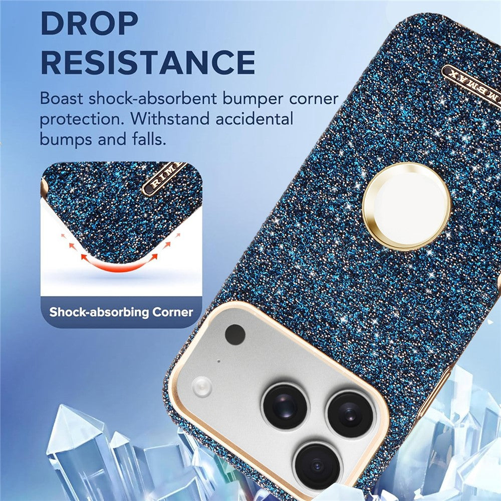 RIMEMAX R47 for iPhone 18 Pro Max / 17 Pro Max Magnetic Case PC + TPU Glitter Phone Cover