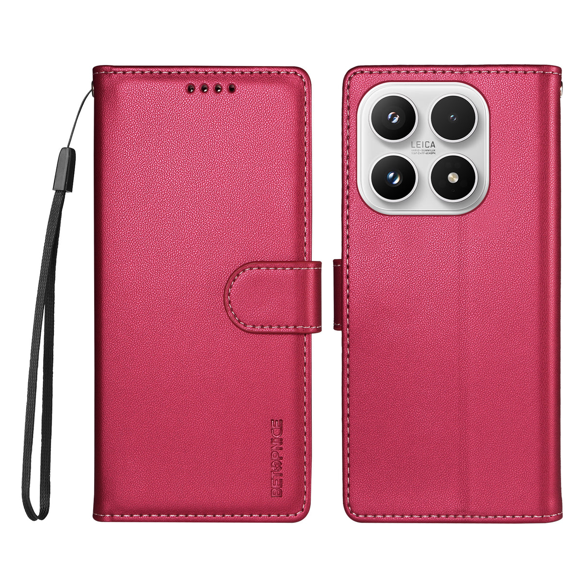 BETOPNICE for Xiaomi 17 006 Case RFID Blocking Wallet Stand Leather Phone Cover with Wrist Strap