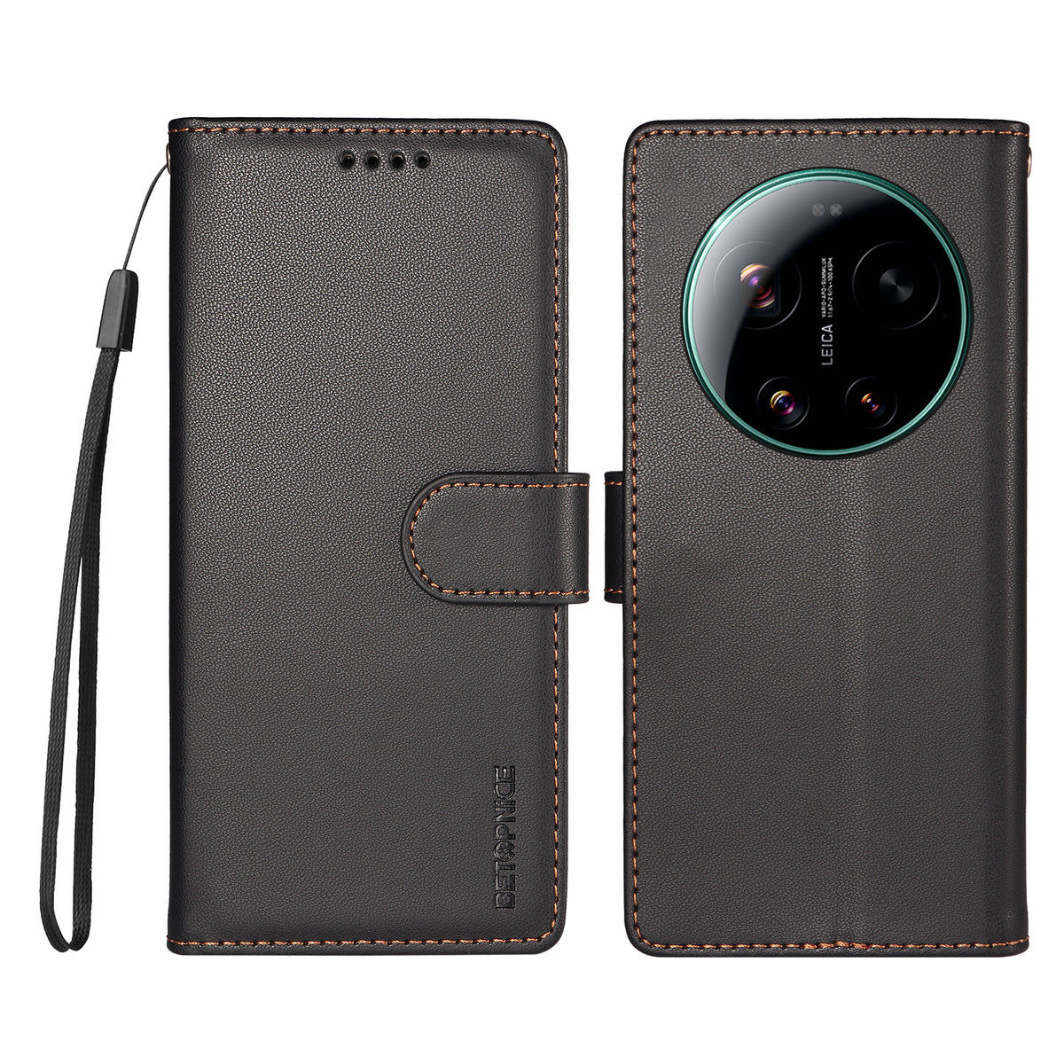 BETOPNICE for Xiaomi 17 Ultra 5G 006 Case RFID Blocking Wallet Stand Leather Phone Cover with Wrist Strap