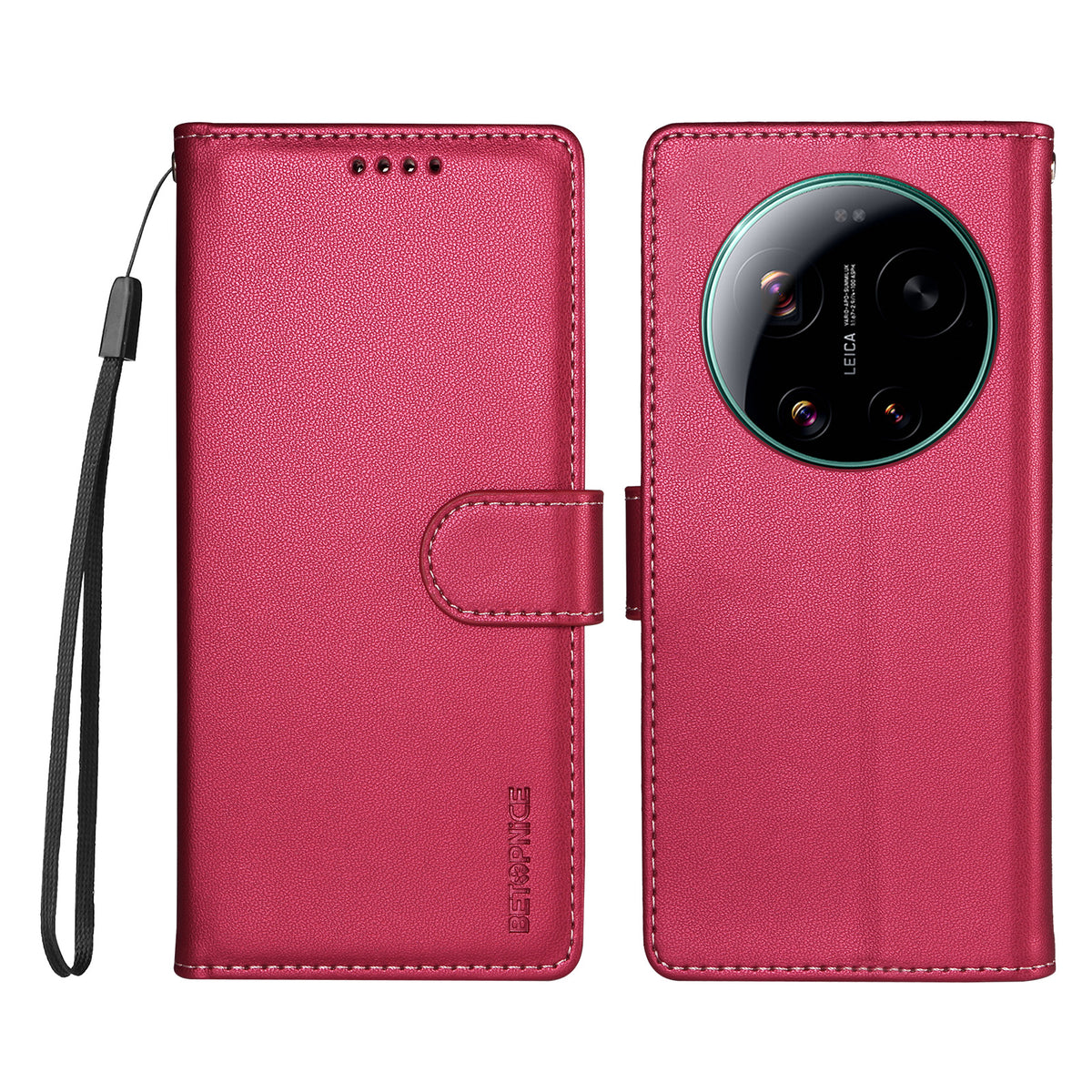 BETOPNICE for Xiaomi 17 Ultra 5G 006 Case RFID Blocking Wallet Stand Leather Phone Cover with Wrist Strap