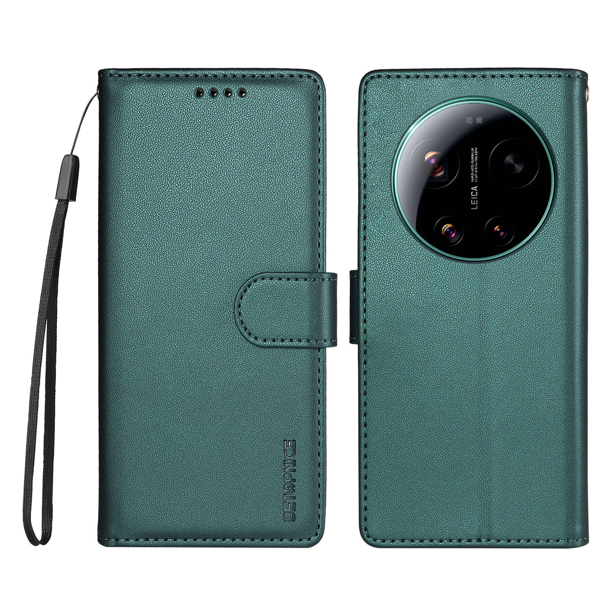 BETOPNICE for Xiaomi 17 Ultra 5G 006 Case RFID Blocking Wallet Stand Leather Phone Cover with Wrist Strap