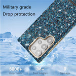 RIMEMAX R47 til Samsung Galaxy S25 Ultra, magnetisk skal i PC + TPU med glitter