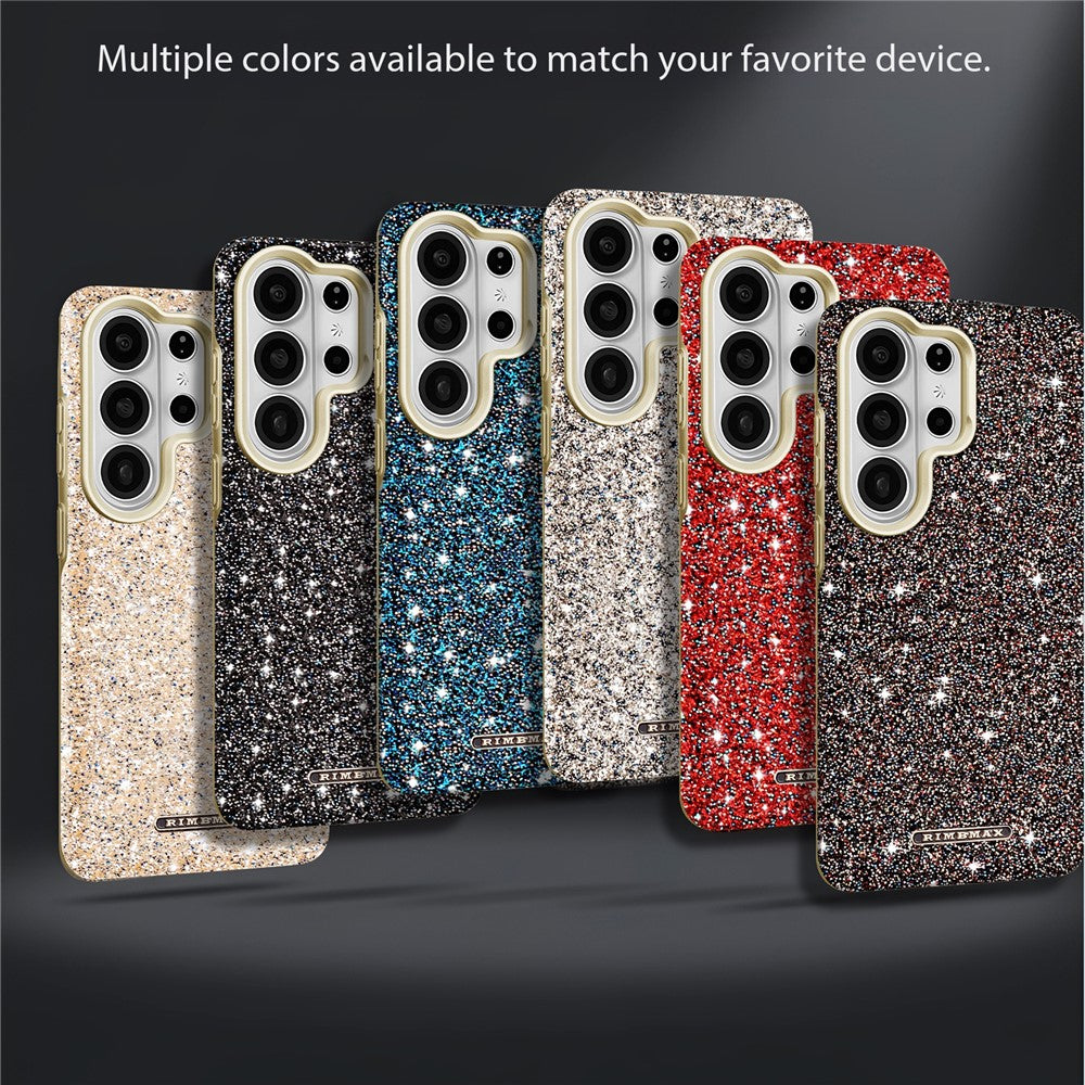 RIMEMAX R47 til Samsung Galaxy S25 Ultra, magnetisk skal i PC + TPU med glitter