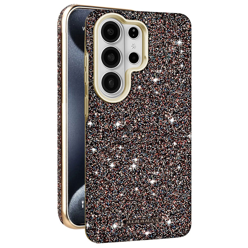 RIMEMAX R47 til Samsung Galaxy S25 Ultra, magnetisk skal i PC + TPU med glitter