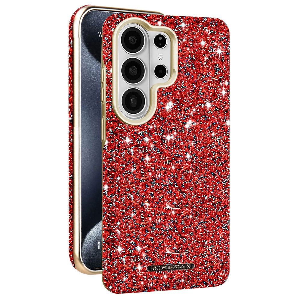 RIMEMAX R47 til Samsung Galaxy S25 Ultra, magnetisk skal i PC + TPU med glitter