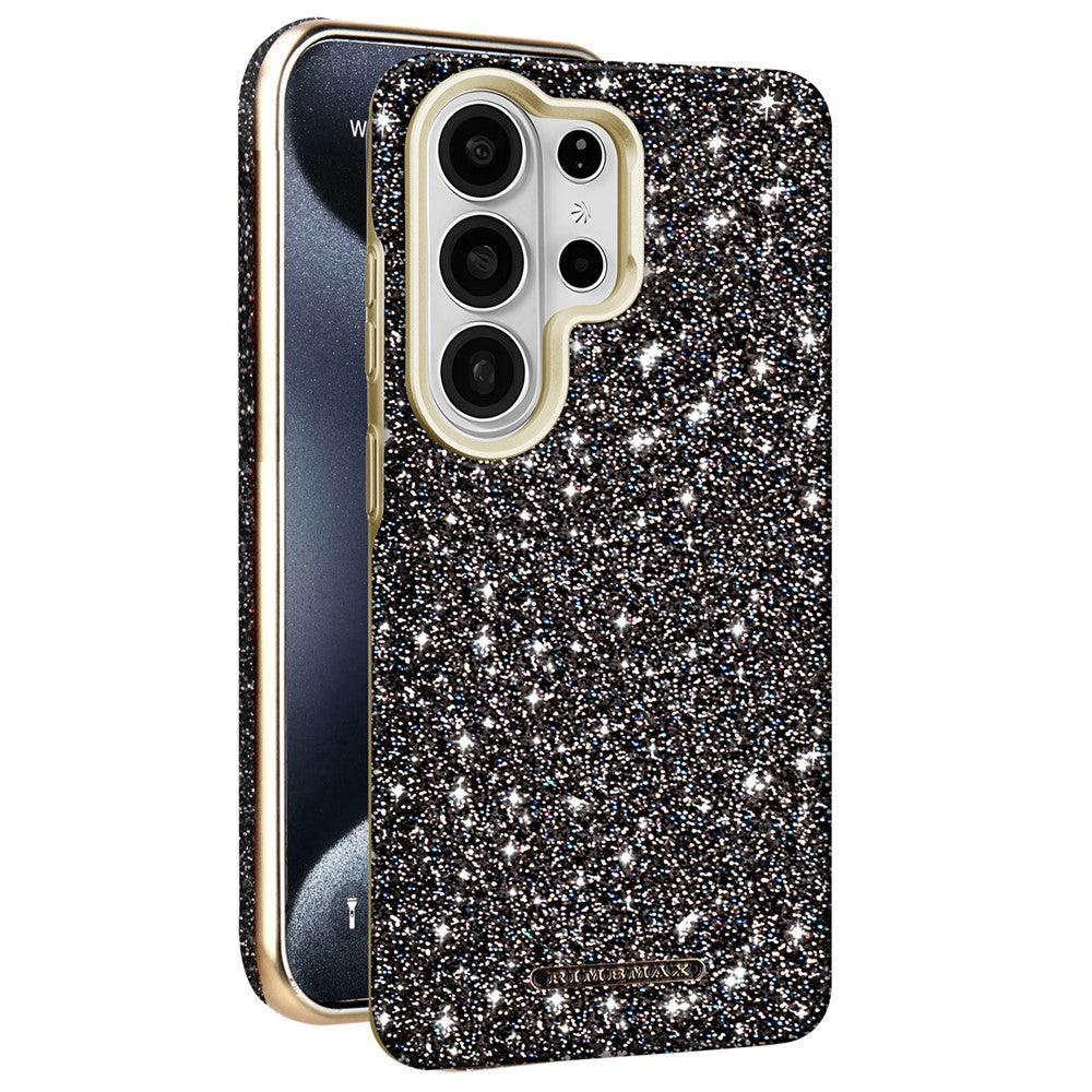 RIMEMAX R47 til Samsung Galaxy S25 Ultra, magnetisk skal i PC + TPU med glitter