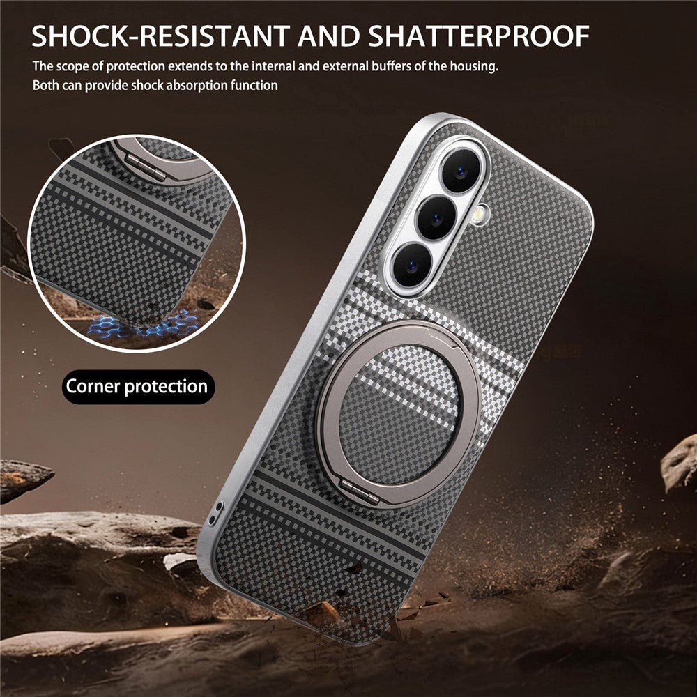 For Samsung Galaxy A37 5G Case Magnetic Kickstand PU Leather + PC + TPU Gradient Phone Cover