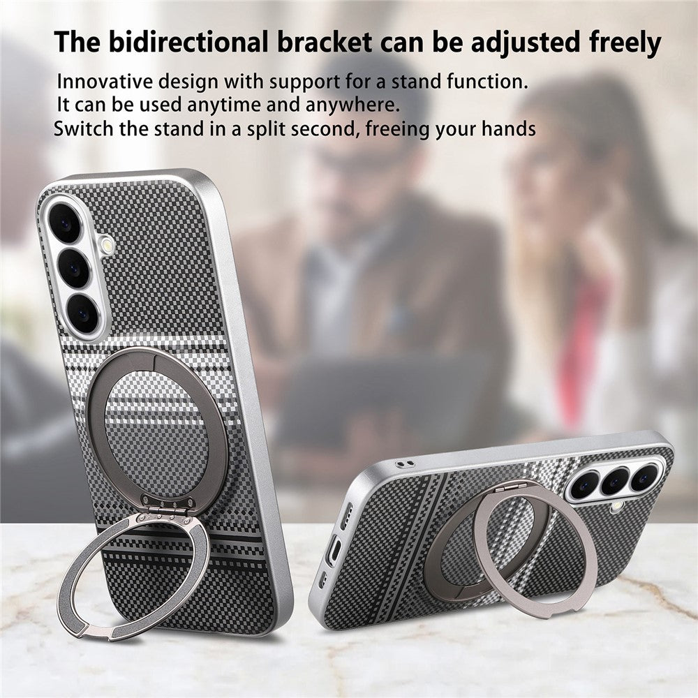 For Samsung Galaxy A37 5G Case Magnetic Kickstand PU Leather + PC + TPU Gradient Phone Cover