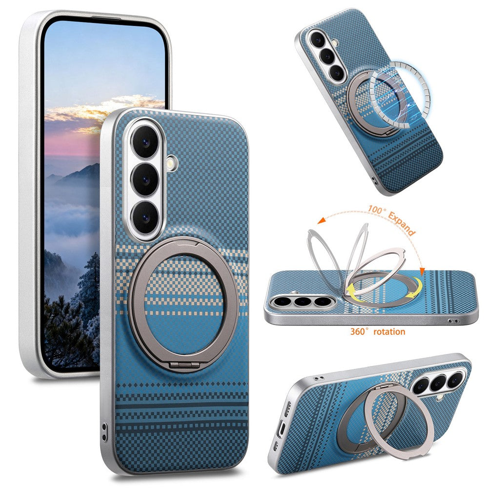 For Samsung Galaxy A37 5G Case Magnetic Kickstand PU Leather + PC + TPU Gradient Phone Cover
