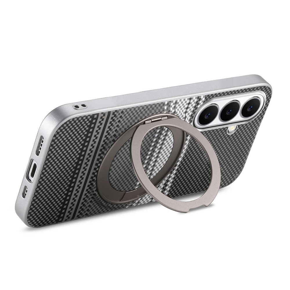 Til Samsung Galaxy A35 5G Cover Magnetisk Stander PU Læder + PC + TPU Gradient Telefon Cover