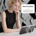 Til Samsung Galaxy A35 5G Cover Magnetisk Stander PU Læder + PC + TPU Gradient Telefon Cover