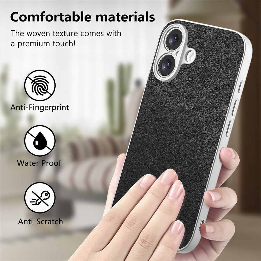 For iPhone 17 Magnetic Case Butterfly Bow Pattern PU Leather + TPU + PC Shockproof Phone Cover