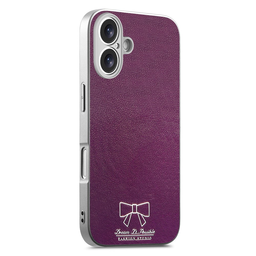 For iPhone 17 Magnetic Case Butterfly Bow Pattern PU Leather + TPU + PC Shockproof Phone Cover